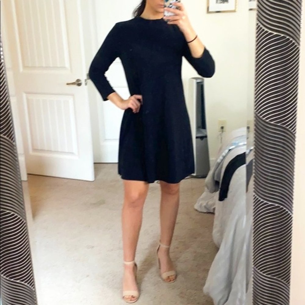 Nik and Nash Mock Neck 3/4 Sleeve Dress - Comfortable Shift Style